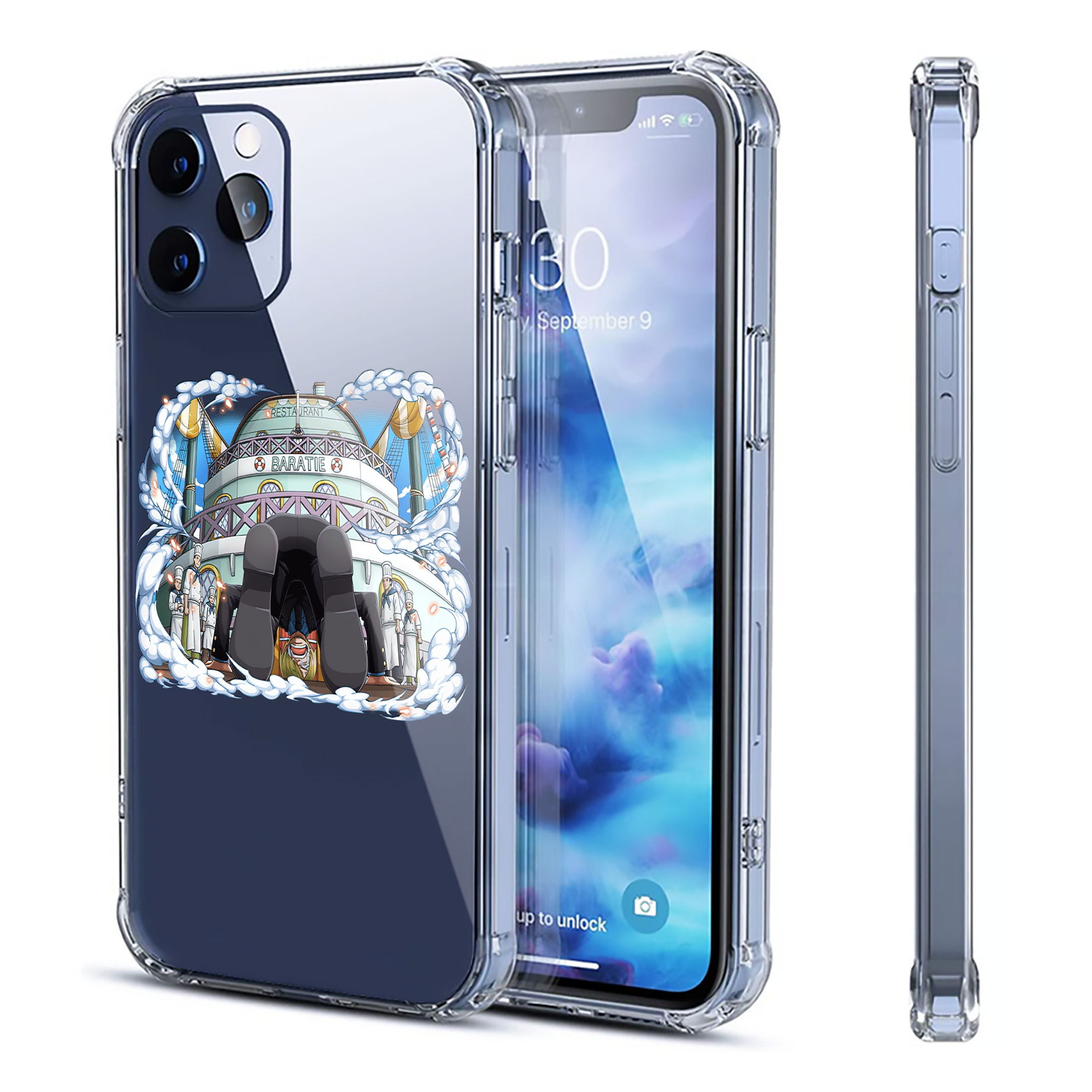 （画像用） ワンピース サンジ ONE PIECE Sanji 【iPhone 12シリーズ対応】透明スマホケース（クリアソフトケース）